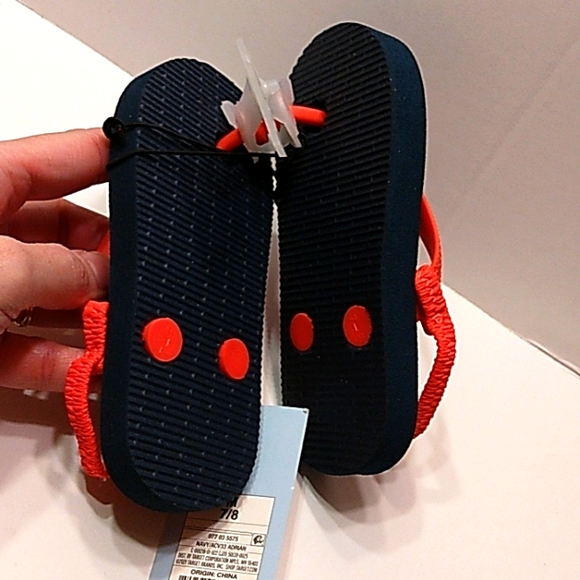 NWT Toddler Cat & Jack Flip Flop Sandals with Elastic Back Strap 7/8 - Picture 5 of 7